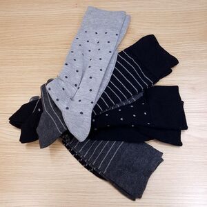 GOLD TOE Mens Dress Socks Black Grey 4-Pack Micro Dot Reinforced Toe